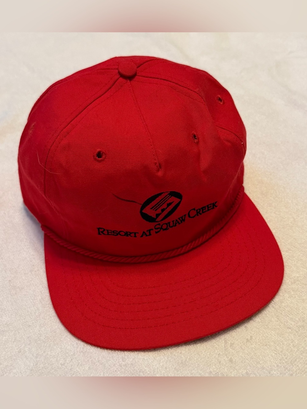 Vintage Resort At Squaw Creek Red Baseball Cap Strapback